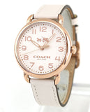 Coach Delancey White Dial White Leather Strap Watch for Women - 14502716 Buy Now By Coach