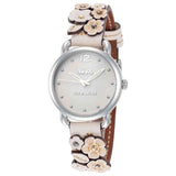 Coach Delancey White Dial Floral White Leather Strap Watch for Women - 14502760 Buy Now By Coach