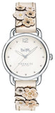 Coach Delancey White Dial Floral White Leather Strap Watch for Women - 14502760 Buy Now By Coach