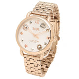 Coach Delancey White Dial Rose Gold Steel Strap Watch for Women - 14502811 Buy Now By Coach