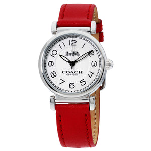 Coach Madison White Dial Red Leather Strap Watch for Women - 14502407 Buy Now By Coach