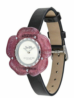 Coach Perry Silver Dial Black Leather Strap Watch for Women - 14503049 Buy Now By Coach