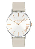 Coach Perry Silver DIal White Leather Strap Watch for Women - 14503116 Buy Now By Coach