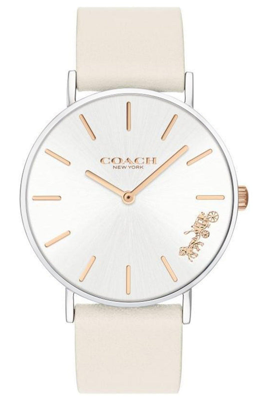 Coach Perry White Dial White Leather Strap Watch for Women - 14503117 Buy Now By Coach