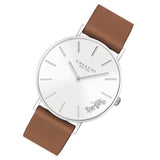 Coach Perry Silver Dial Brown Leather Strap Watch for Women - 14503120 Buy Now By Coach