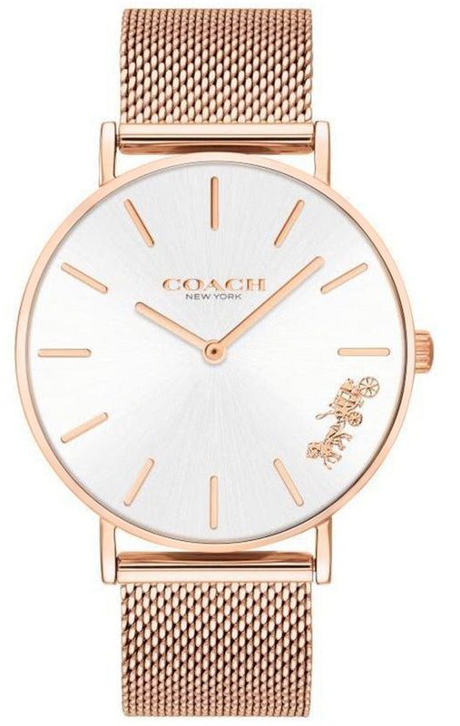 Coach Perry White Rose Gold Mesh Bracelet Watch for Women - 14503126 Buy Now By Coach