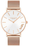 Coach Perry White Rose Gold Mesh Bracelet Watch for Women - 14503126 Buy Now By Coach