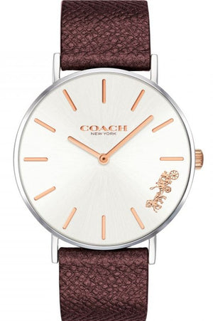 Coach Perry White Dial Brown Leather Strap Watch for Women - 14503154 Buy Now By Coach