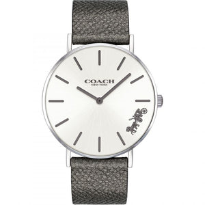 Coach Perry White Dial Grey Leather Strap Watch for Women - 14503155 Buy Now By Coach