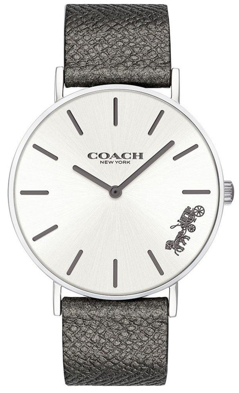 Coach Perry White Dial Grey Leather Strap Watch for Women - 14503155 Buy Now By Coach