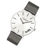 Coach Perry White Dial Grey Leather Strap Watch for Women - 14503155 Buy Now By Coach