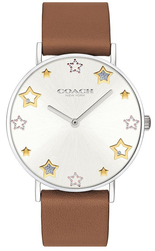Coach Perry White Dial Brown Leather Strap Watch for Women - 14503242 Buy Now By Coach