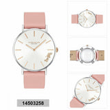 Coach Perry White Dial Pink Leather Strap Watch for Women - 14503118 Buy Now By Coach