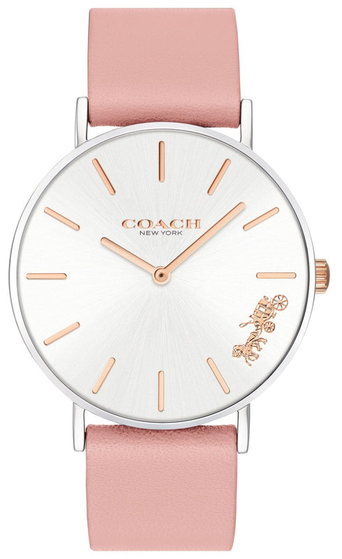 Coach Perry White Dial Pink Leather Strap Watch for Women - 14503118 Buy Now By Coach