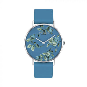 Coach Perry Floral Blue Dial Blue Leather Strap Watch for Women - 14503294 Buy Now By Coach