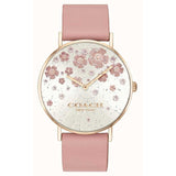 Coach Perry Silver Dial Pink Leather Strap Watch For Women - 14503325 Buy Now By Coach