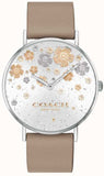 Coach Perry Quartz Silver Dial Brown Leather Strap Watch for Women - 14503326 Buy Now By Coach