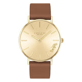Coach Perry Gold Dial Brown Leather Strap Watch for Women - 14503331 Buy Now By Coach