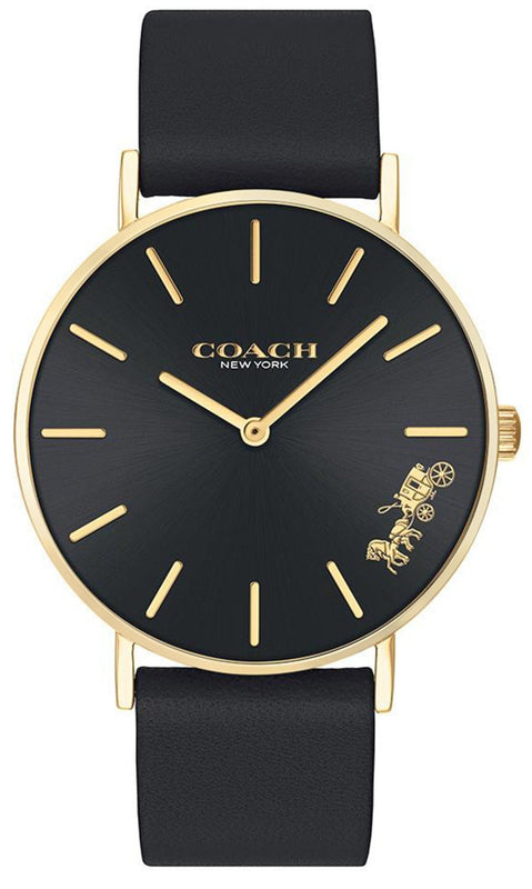 Coach Perry Black Dial Black Leather Strap Watch for Women - 14503333 Buy Now By Coach