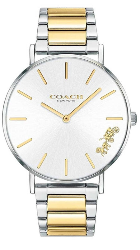 Coach Perry Silver Dial Two Tone Steel Strap Watch for Women - 14503347 Buy Now By Coach