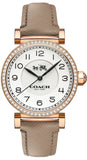 Coach Madison Diamonds White Dial Beige Leather Strap Watch for Women - 14503394 Buy Now By Coach