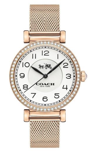 Coach Madison White Dial Rose Gold Mesh Bracelet Watch for Women - 14503398 Buy Now By Coach