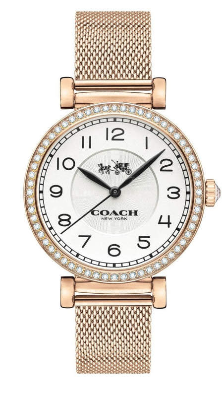 Coach Madison White Dial Rose Gold Mesh Bracelet Watch for Women - 14503398 Buy Now By Coach
