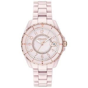Coach Preston Pink Dial Pink Steel Strap Watch for Women - 14503463 Buy Now By Coach