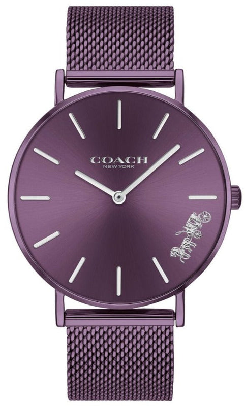 Coach Perry Purple Dial Purple Mesh Bracelet Watch for Women - 14503484 Buy Now By Coach