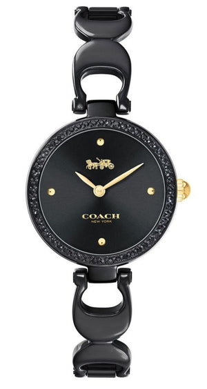Coach Park Swarovski Crystals Black Dial Black Steel Strap Watch for Women - 14503564 Buy Now By Coach
