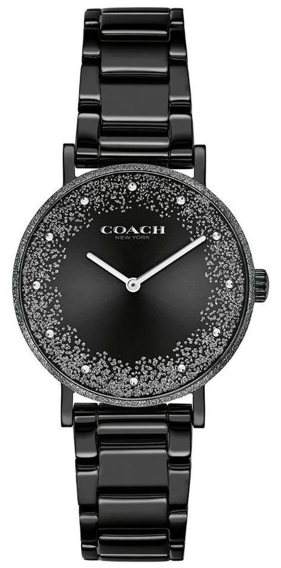Coach Perry Black Ion Plated Dial Black Steel Strap Watch for Women - 14503641 Buy Now By Coach