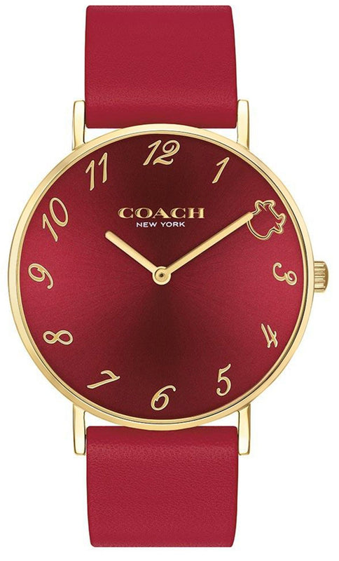 Coach Perry Red Dial Red Leather Strap Watch for Women - 14503722 Buy Now By Coach