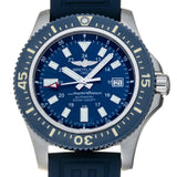 Breitling Superocean 44mm Diver Pro III Special Mariner Blue Dial Blue Rubber Strap Mens Watch - Y1739316/C959 Buy Now By Breitling