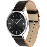 Coach Charles Black Dial Black Leather Strap Watch for Men - 14602149 Buy Now By Coach