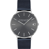 Coach Charles Grey Dial Black Leather Strap Watch for Men - 14602150 Buy Now By Coach