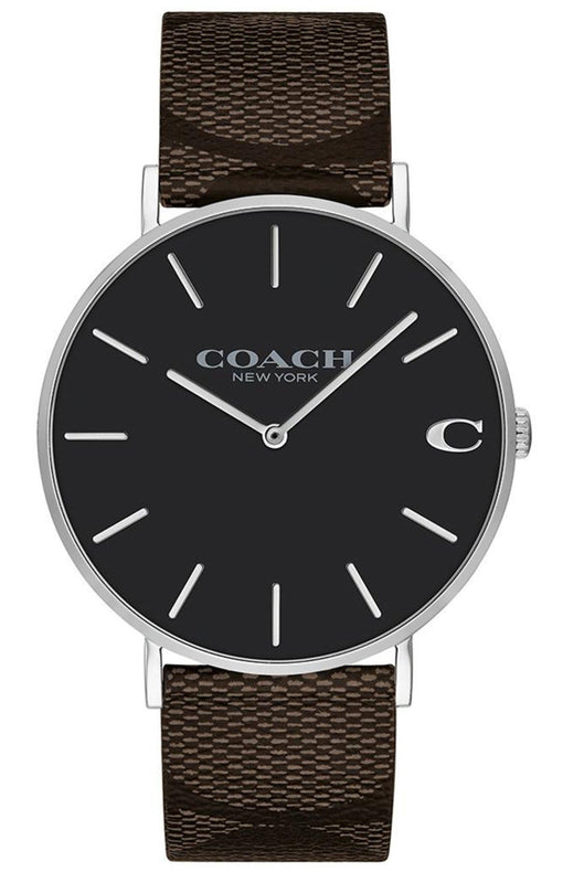 Coach Charles Black Dial Brown Leather Strap Watch for Women - 14602156 Buy Now By Coach