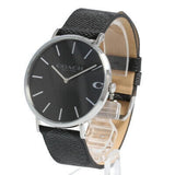Coach Charles Black Dial Black Leather Strap Watch for Men - 14602157 Buy Now By Coach