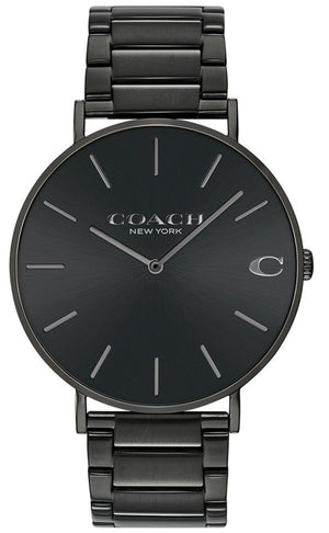 Coach Charles Black Dial Black Steel Strap Watch for Men - 14602431 Buy Now By Coach
