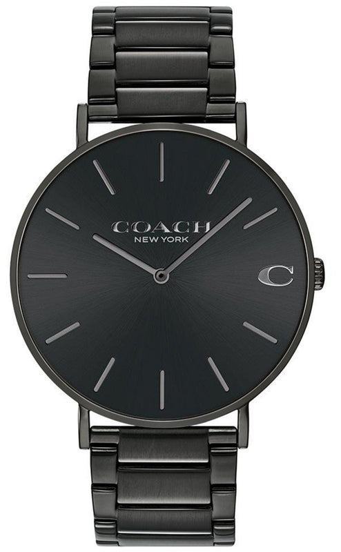 Coach Charles Black Dial Black Steel Strap Watch for Men - 14602431 Buy Now By Coach