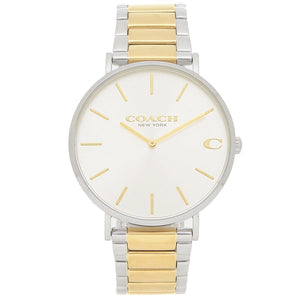 Coach Business Analog Silver Dial Two Tone Steel Strap Watch for Men - 14602432 Buy Now By Coach