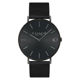 Coach Charles Black Dial Black Leather Strap Watch for Men - 14602434 Buy Now By Coach