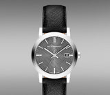 Burberry The City Grey Dial Black Leather Strap Watch for Men - BU9030 Buy Now By Burberry