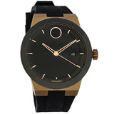 Movado Bold Fusion Black Dial Black Silicone Strap Watch for Men - 3600622 Buy Now By Movado