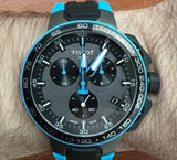 Tissot T Race Cycling Chronograph Black Dial Two Tone Rubber Strap Watch For Men - T111.417.37.441.05 Buy Now By Tissot