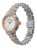 Emporio Armani Three Hand Quartz Mother of Pearl Dial Two Tone Steel Strap Watch For Women - AR11569 Buy Now By Emporio Armani