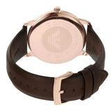 Emporio Armani Minimalist Quartz White Dial Brown Leather Strap Watch For Men - AR11572 Buy Now By Emporio Armani