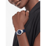 Bvlgari Lvcea Intarsio Aventurine Diamonds Blue Dial Blue Leather Strap Watch for Women - LVCEA103617 Buy Now By Bvlgari