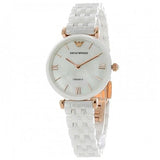 Emporio Armani Ceramica Mother of Pearl Dial White Ceramic Strap Watch For Women - AR1486 Buy Now By Emporio Armani