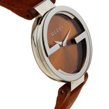 Gucci Interlocking G Brown Dial Brown Leather Strap Watch For Women - YA133319 Buy Now By Gucci