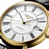 Longines Presence 25.5mm Automatic White Dial Black Leather Strap Watch for Women - L4.921.2.11.2 Buy Now By Longines